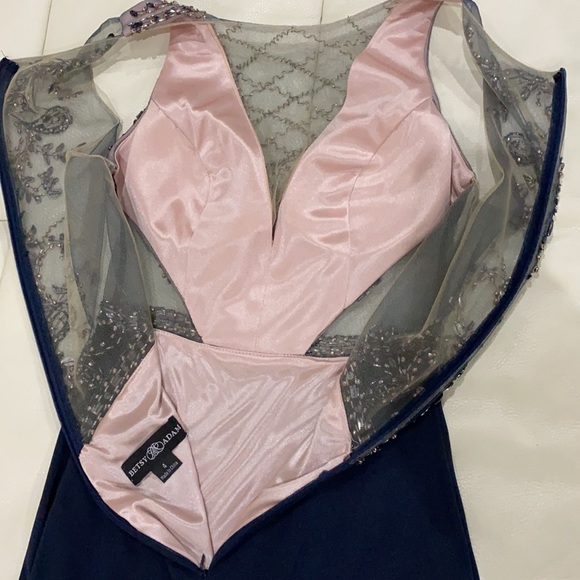 Floor length gown Navy blue size 4 - Picture 9 of 12